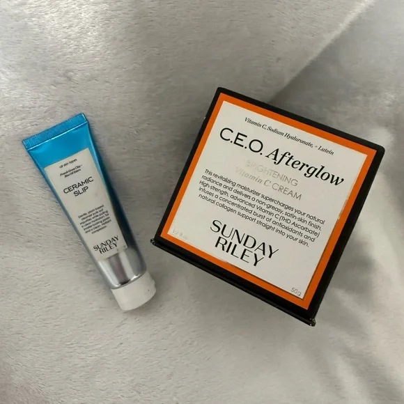 🧡🍊 NWT Sunday Riley C.E.O. Afterglow Brightening Vitamin C Gel Cream w/Bonus🍊🧡 - Picture 7 of 7